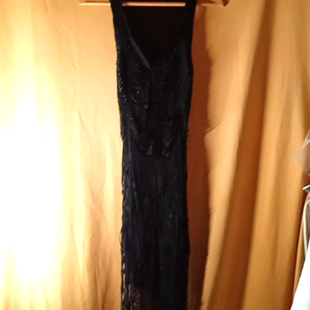 Black sequence dress